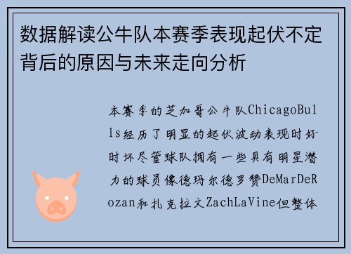 数据解读公牛队本赛季表现起伏不定背后的原因与未来走向分析